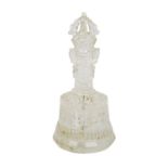 Ritualglocke aus Bergkristall, TIBET.H.: 17 cm/Gewicht: 400 Gramm.A Tibetan be