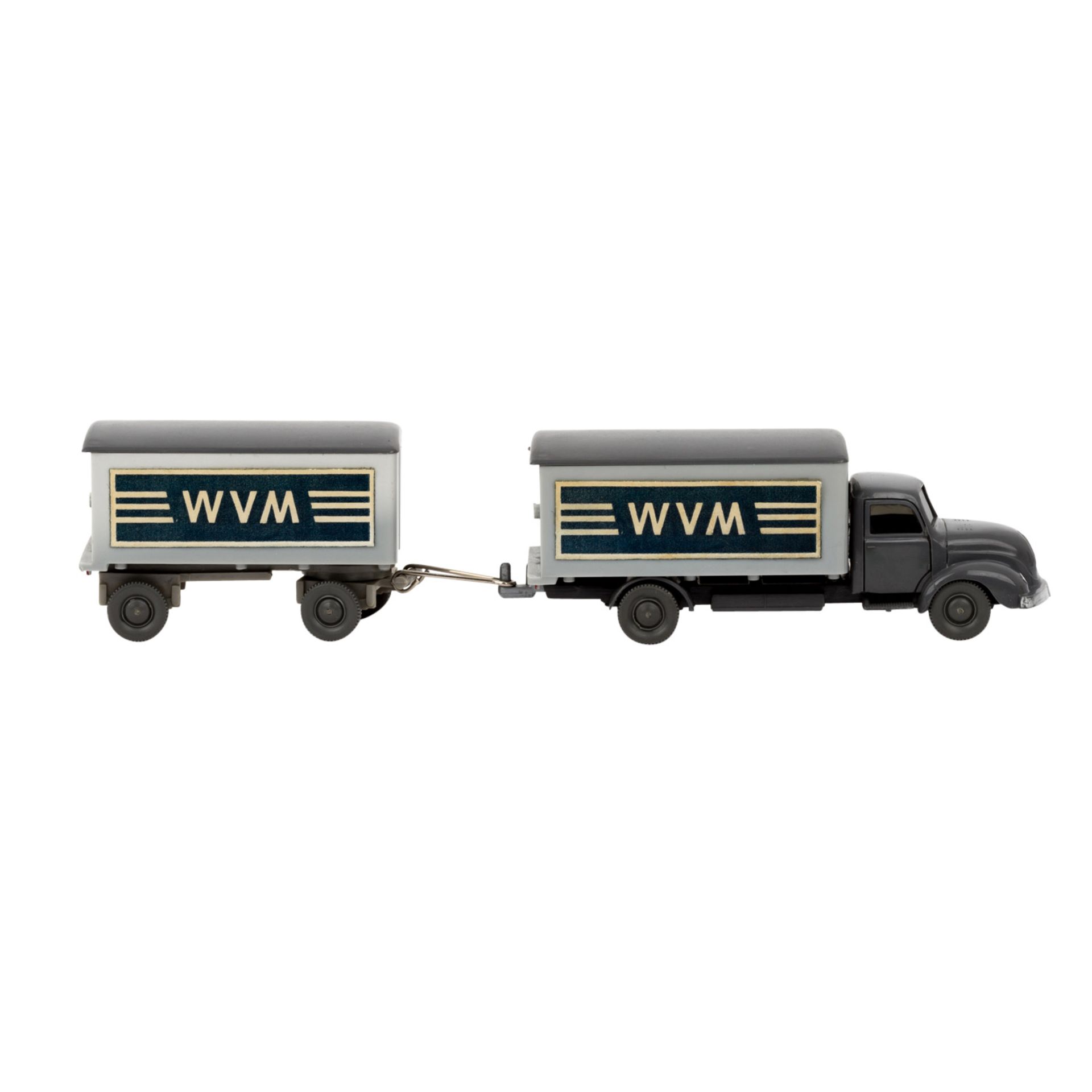WIKING Magirus WVM, alter Koffer-LKW mit Anhänger 1961-62,LKW und Anhänger mit basal - Image 4 of 5