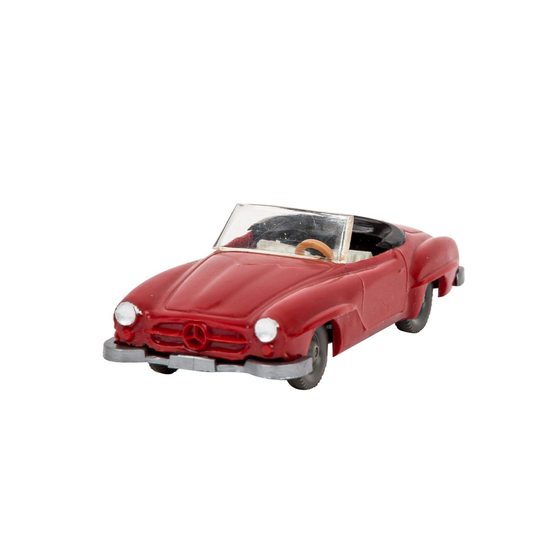 WIKING Mercedes 190 SL Cabrio, 1962-64, rote Karosserie, schwarzes Verdeck mit grauweißer