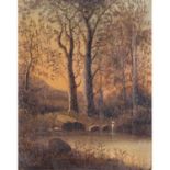 PICK, ANTON (1840-c.1905) "Herbst"Öl auf Leinwand, signiert mit Pseudo: "C. Rieder" u
