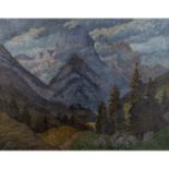 LANGNER, R. (Maler 1. Hälfte 20. Jh.), "Wilder Kaiser",sommerliche Gebirgslandschaft,