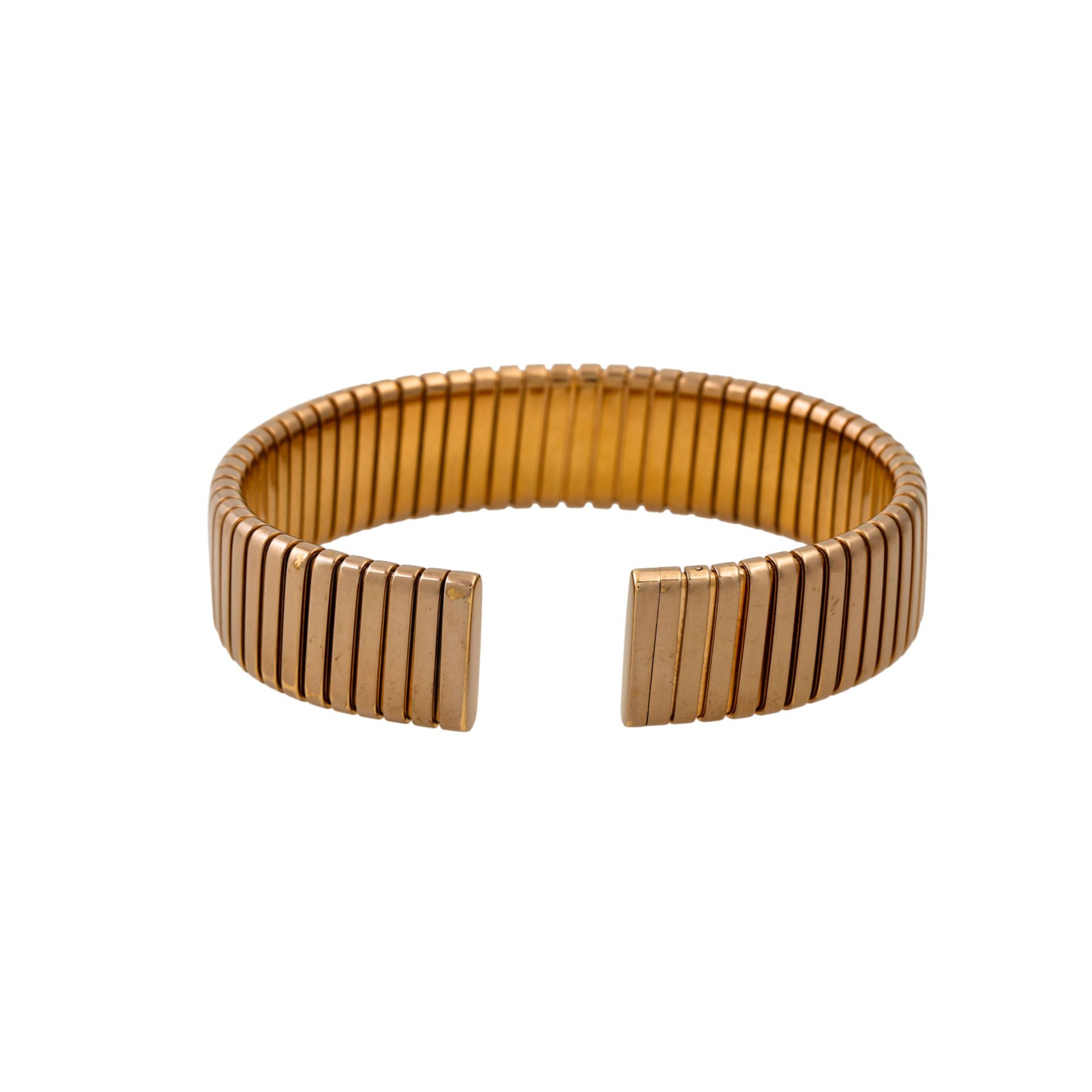 BULGARI Armspange "Tubogas" aus Roségold 18K, 74,8 g, 20./21. Jh., Tragespuren, mit H - Bild 2 aus 5