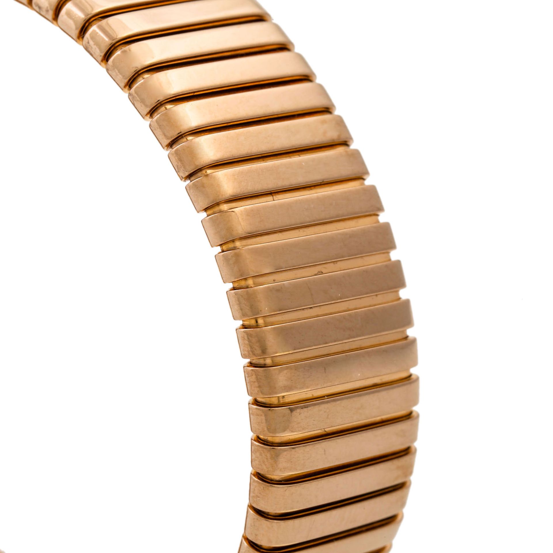 BULGARI Armspange "Tubogas" aus Roségold 18K, 74,8 g, 20./21. Jh., Tragespuren, mit H - Bild 5 aus 5