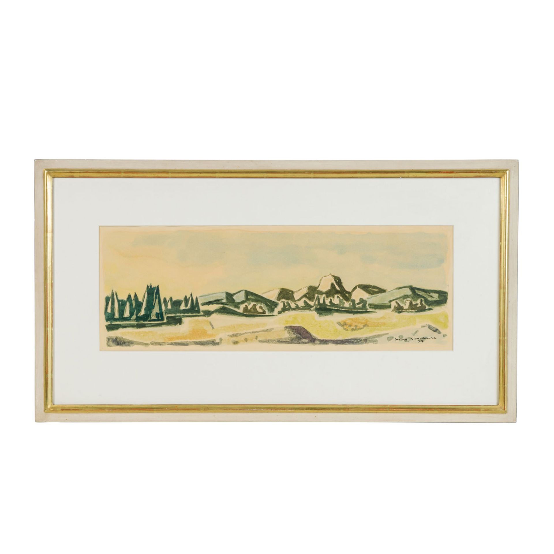 GASSEBNER, HANS (1902-1966), "Kärntner Landschaft, Reiskogel", farbige Monotypie/cham - Image 2 of 4