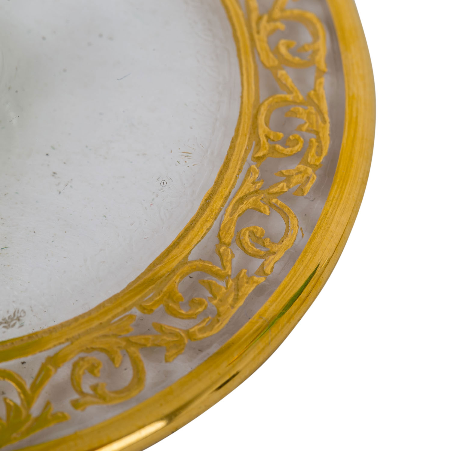 SAINT LOUIS „Thistle Gold“ 6 BUNT ÜBERFANGENE SEKTFLÖTEN, farbloses Kristallglas - Image 8 of 8