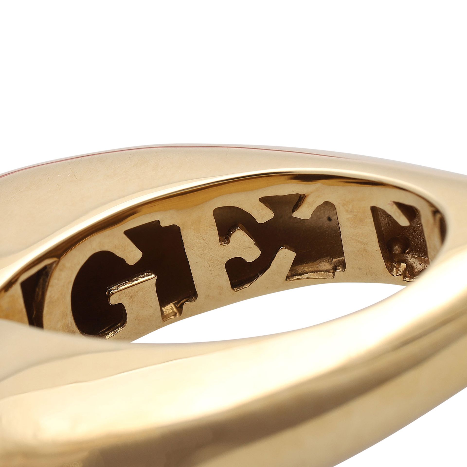 PIAGET Herzanhänger an Textilband, GG 18K, Anhänger ca. 5 cm, Band L: ca. 79 cm, End - Bild 7 aus 7