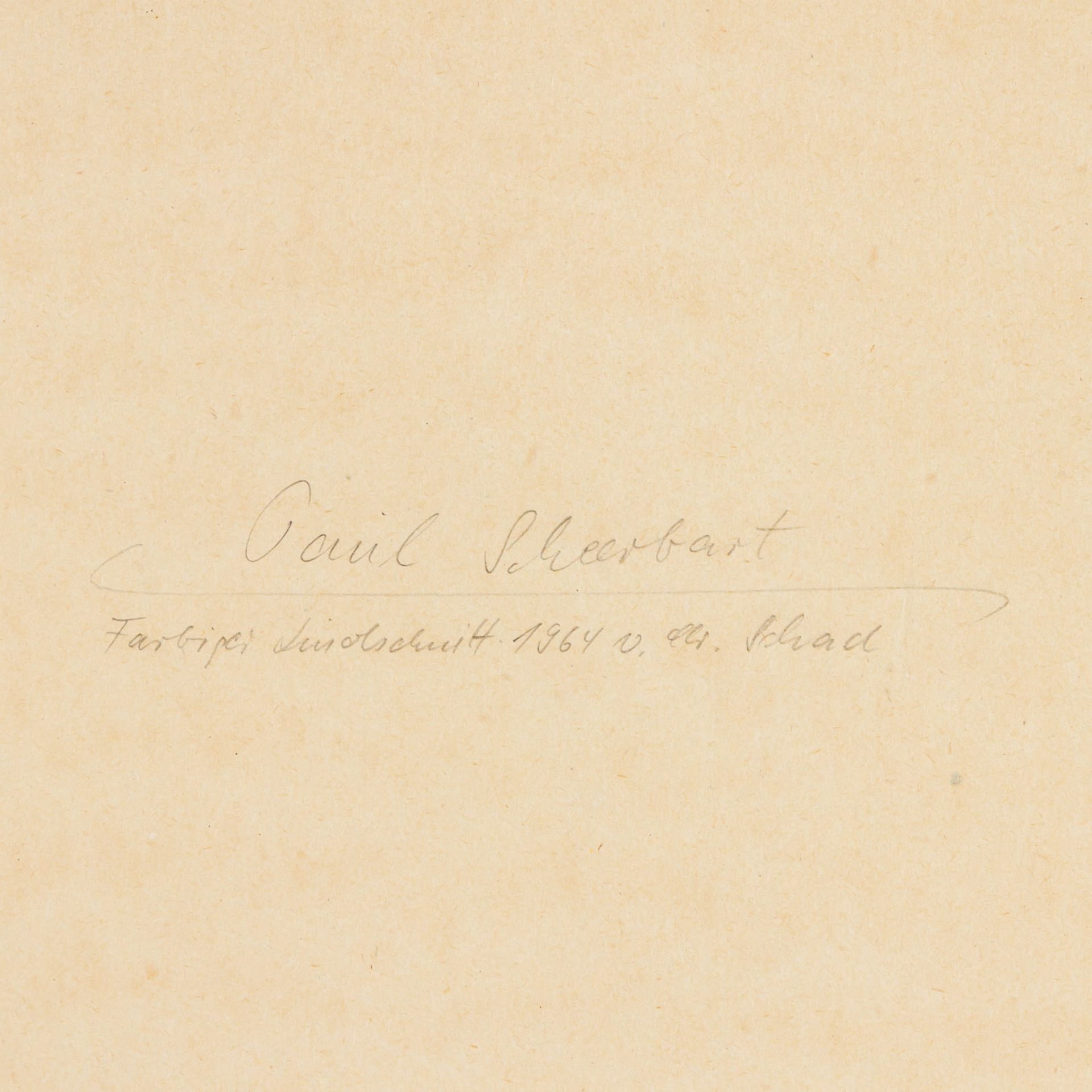 SCHAD, CHRISTIAN (1894-1982), "Paul Scheerbart (Literat)", Farblinolschnitt/Papier, u. - Bild 6 aus 6