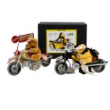 STEIFF/TUCHER & WALTHER zwei Blechmotorräder mit Teddybären, bestehend aus der limit