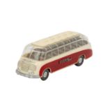 WIKING Setra-Bus, Werbemodell, ca. 1957-1968, rote-/cremeweiße Karosserie, Dach trans