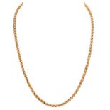 JACOBI Goldkette mit Verlängerung, GG 18K, 34,6 gr, L: ca. 44+9 cm, 20./21. Jahrhunde