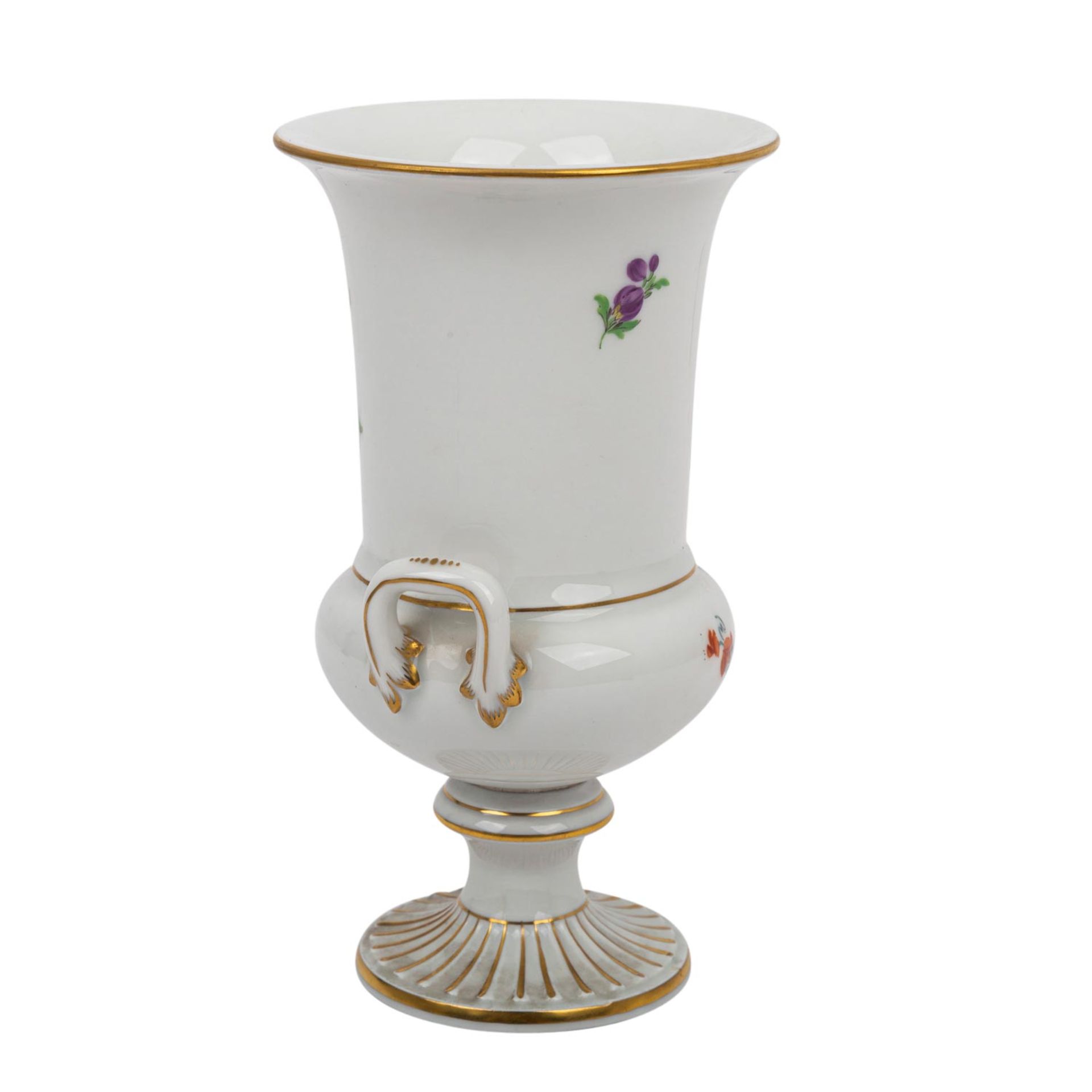 MEISSEN Amphorenvase, 3. Wahl, 20. Jhd. Amphorenförmige Vase mit 2 Handhaben, polychr - Image 2 of 5