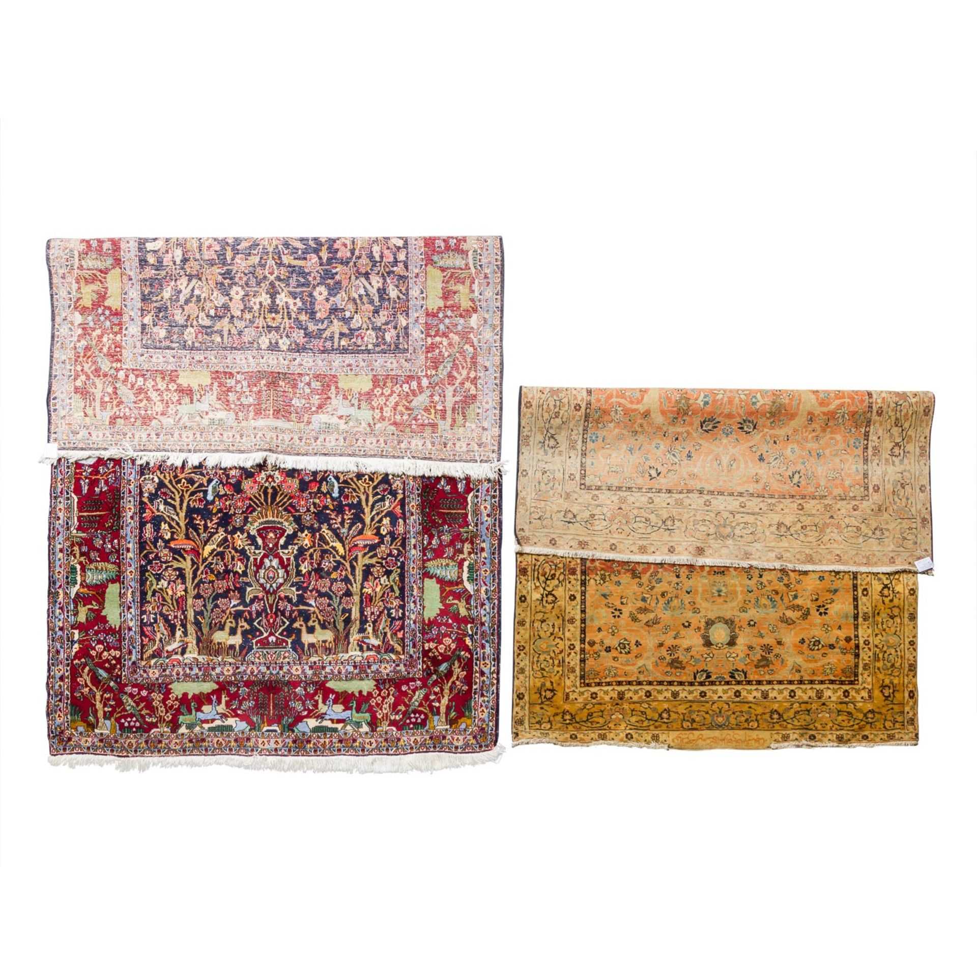 2 Orientteppiche, PERSIEN: IRAN, 250x150 cm und TÄBRIZ, um 1900-1920, signiert, 180x1 - Bild 2 aus 7