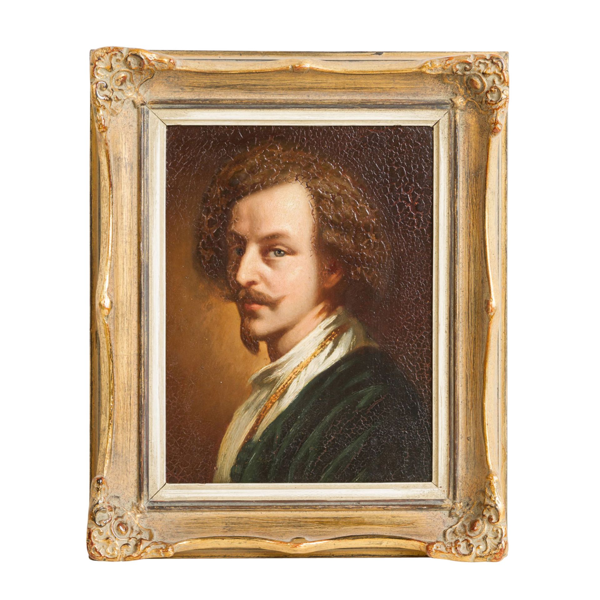 MALER/IN 19. Jh., "Portrait des Anthonis van Dyck", Kopie nach einem Selbstbildnis van - Image 2 of 5