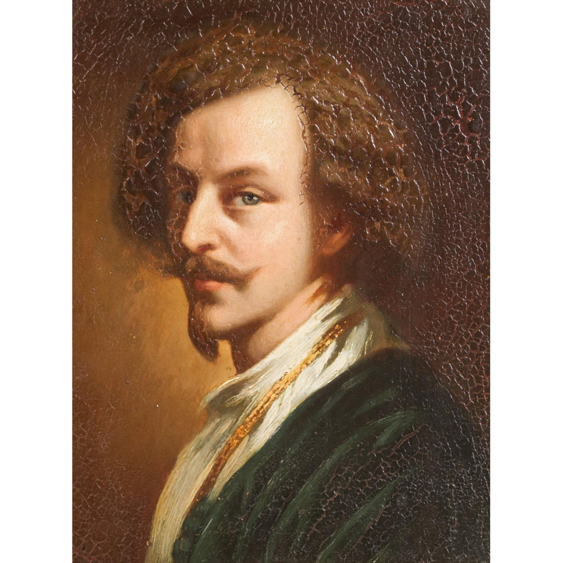 MALER/IN 19. Jh., "Portrait des Anthonis van Dyck", Kopie nach einem Selbstbildnis van