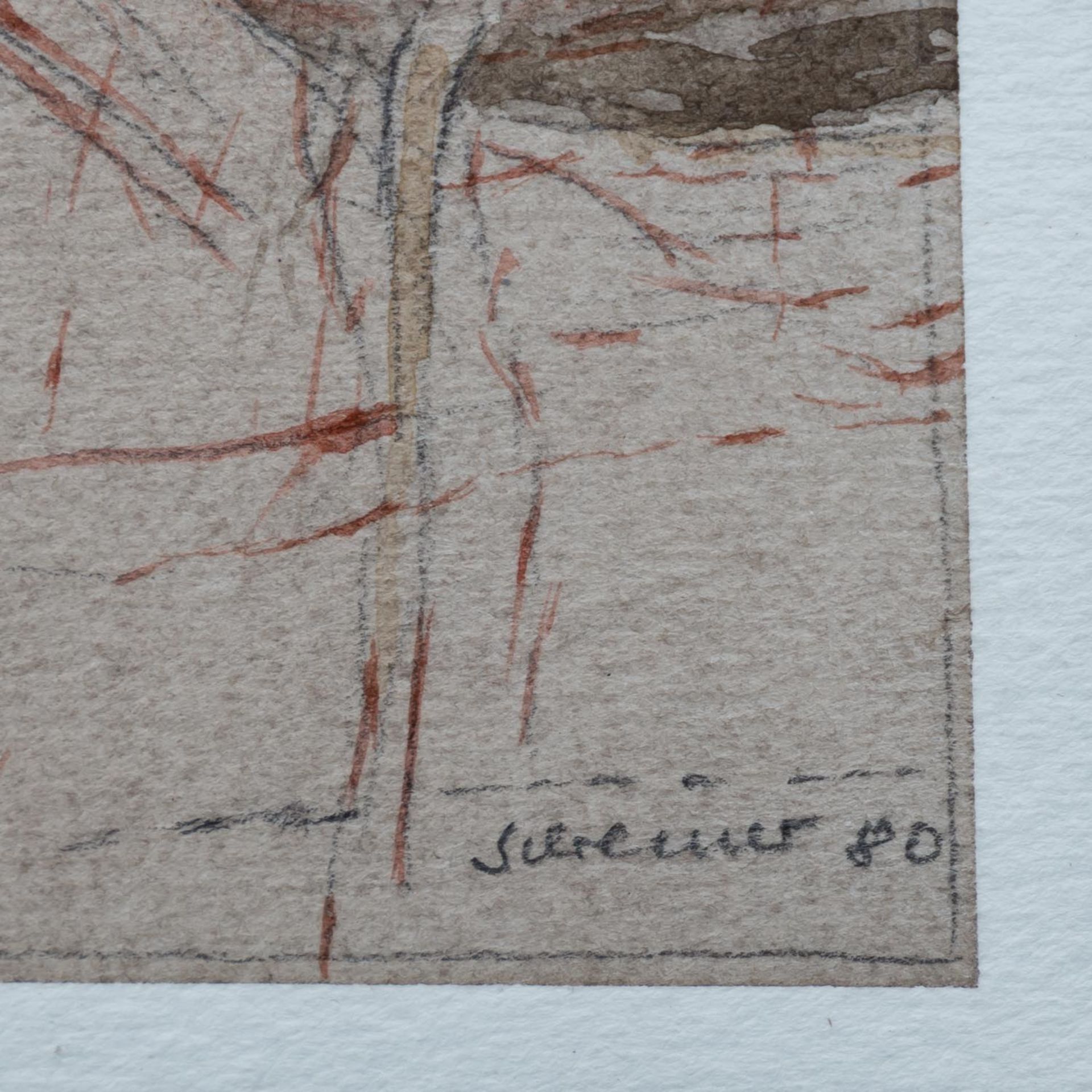 SCHREINER, HANS (geb. 1930), "Abstrakte Vulkanlandschaft", u.re. signiert und datiert - Image 3 of 4