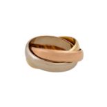 CARTIER Ring "Trinity", Tricolor Gold 18K, 9,7 gr, NP: 1.280 €, Ringweite 48, Ringbr