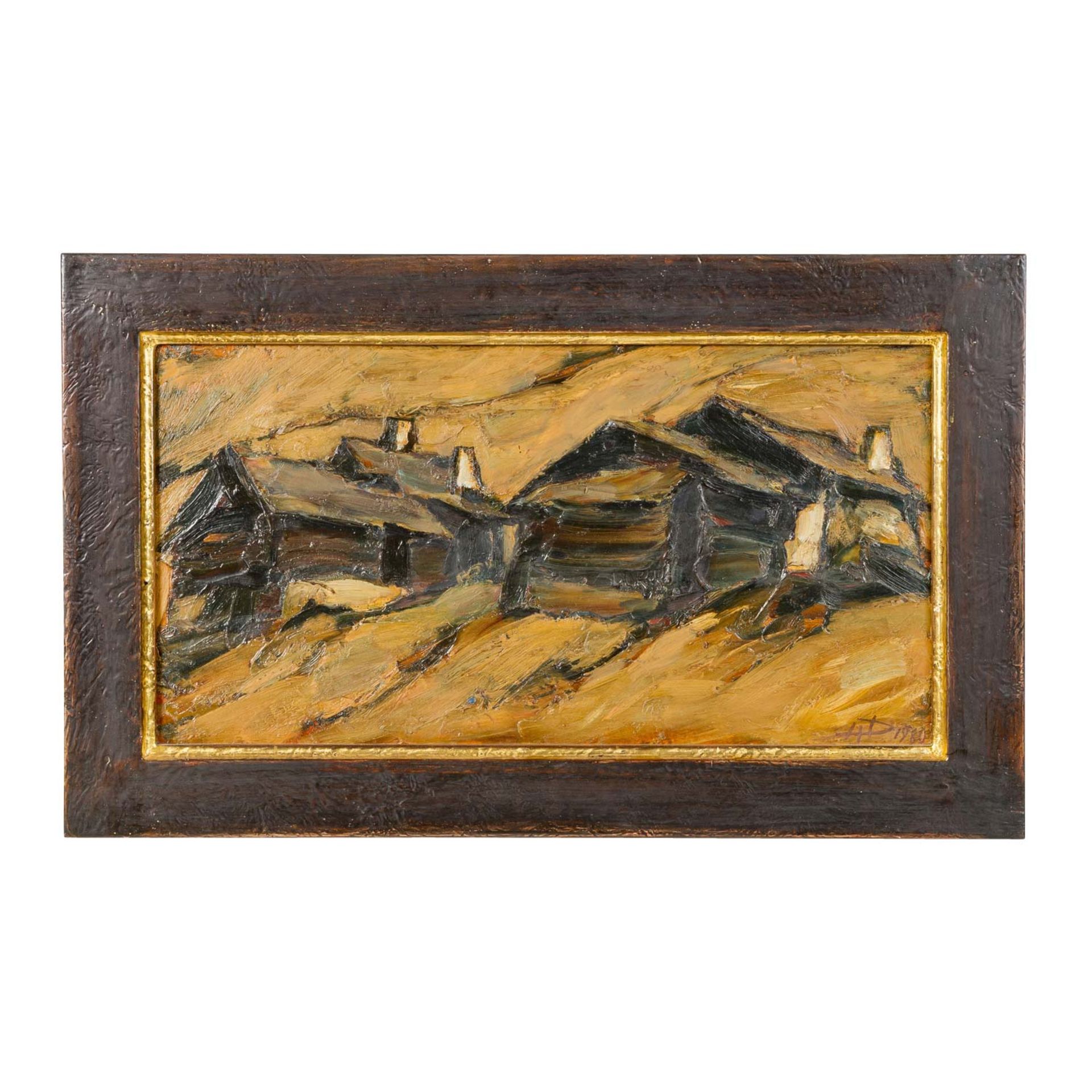 DANLER, HERBERT (1928-2011) "Berghof" Öl auf Platte, monogrammiert "HD" und datiert " - Bild 2 aus 4