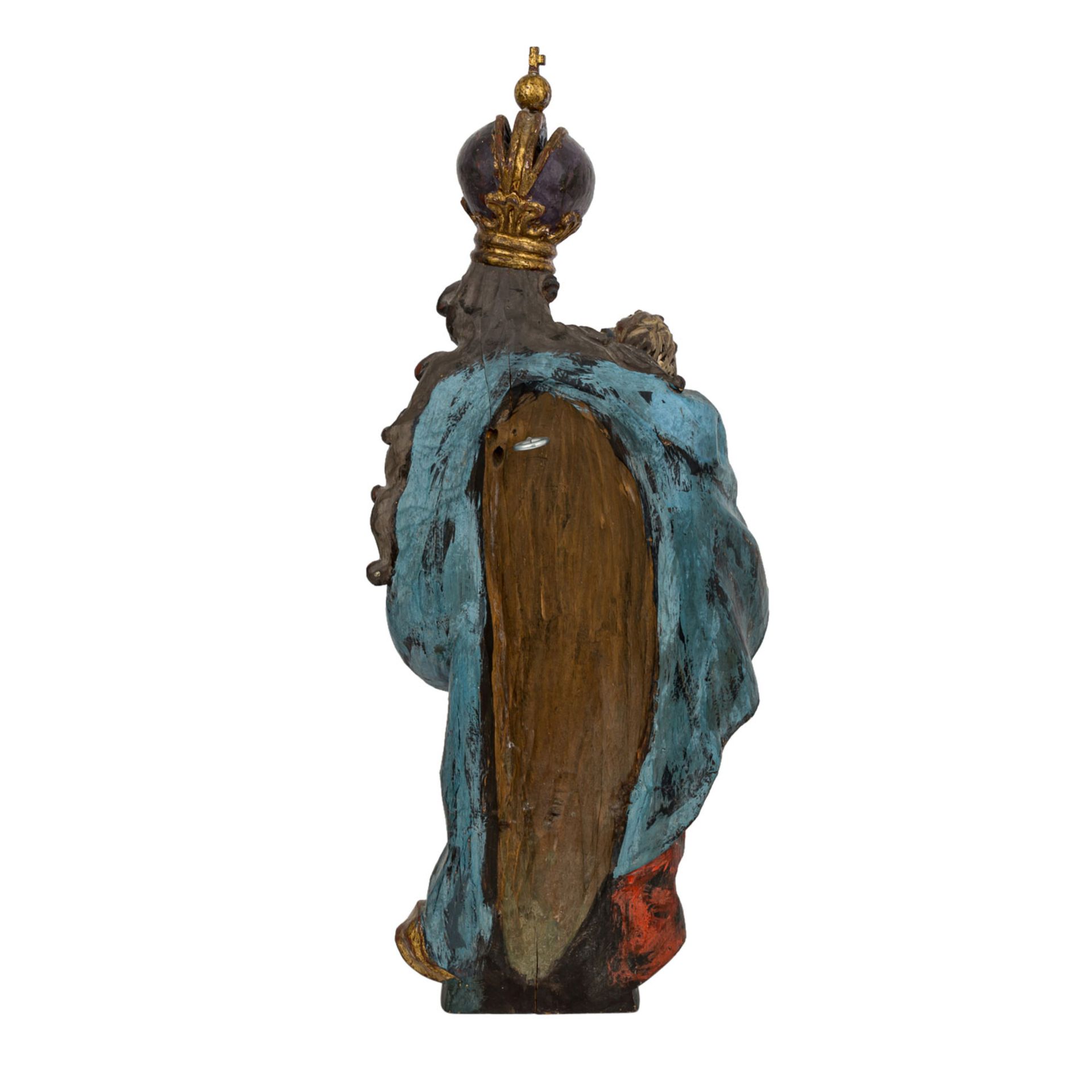 BILDHAUER DES 20.JH. "Madonna" Figur aus polychrom bemaltem Holz, Darstellung der Mado - Image 4 of 6