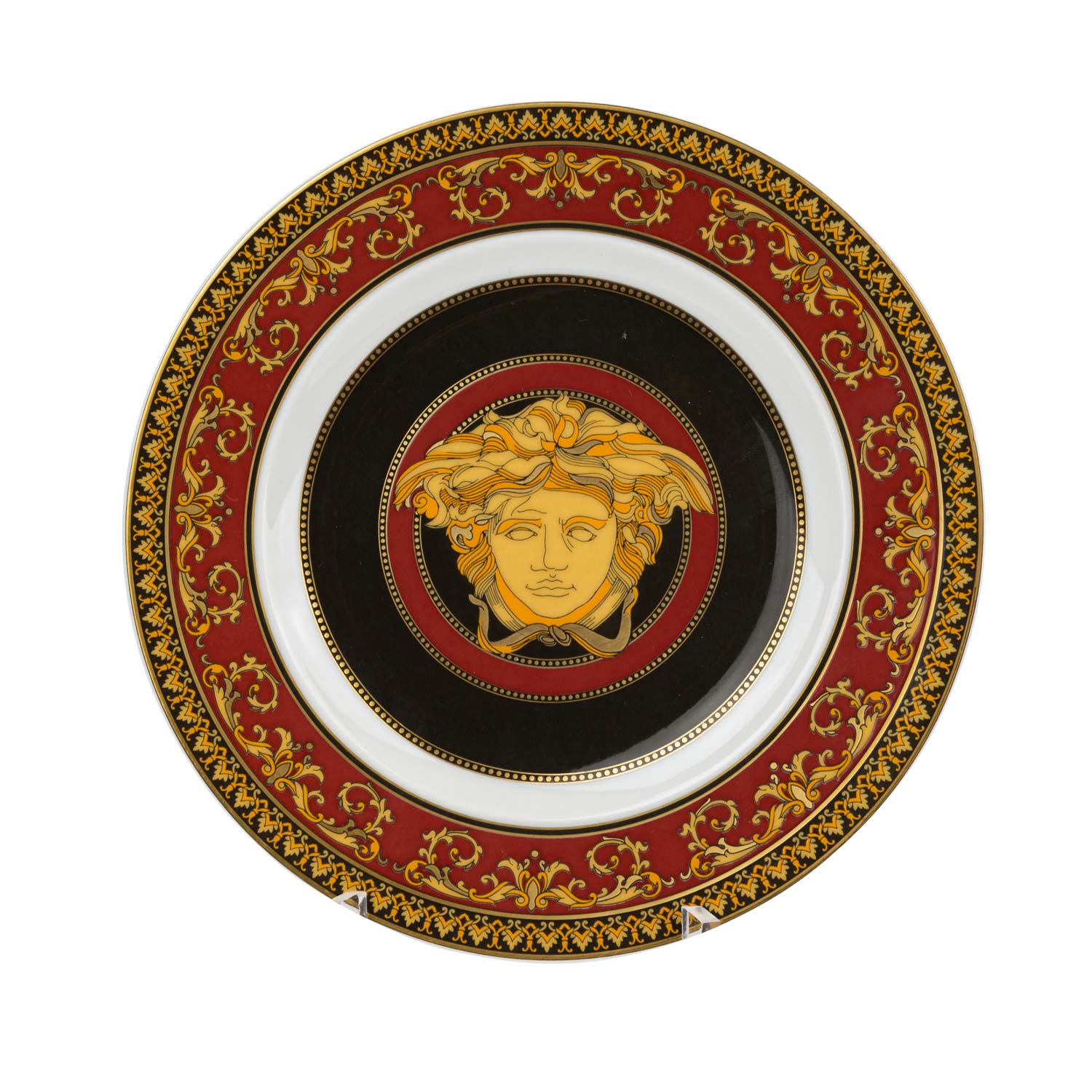 VERSACE FÜR ROSENTHAL, Satz von 12 Platztellern und 11 Brottellern, "MEDUSA RED". Por - Image 3 of 3