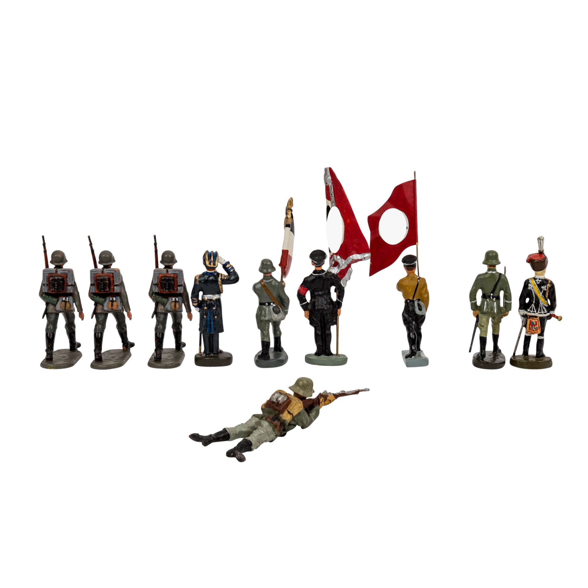 ELASTOLIN/DURO/LINEOL 10-tlg Konvolut Figuren, bestehend aus Feldmarschall Mackensen, - Bild 2 aus 3