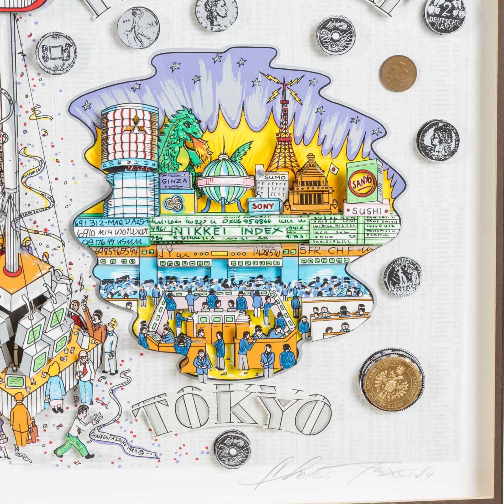 FAZZINO, CHARLES (geb. 1955), "Money maks the world go round", Farbserigraphie als 3D- - Image 9 of 11