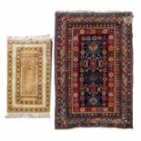 2 Orientteppiche: 1 Schirwan, um 1910, 161x108 cm UND 1 KAYSERI Gebetsteppich aus Seid