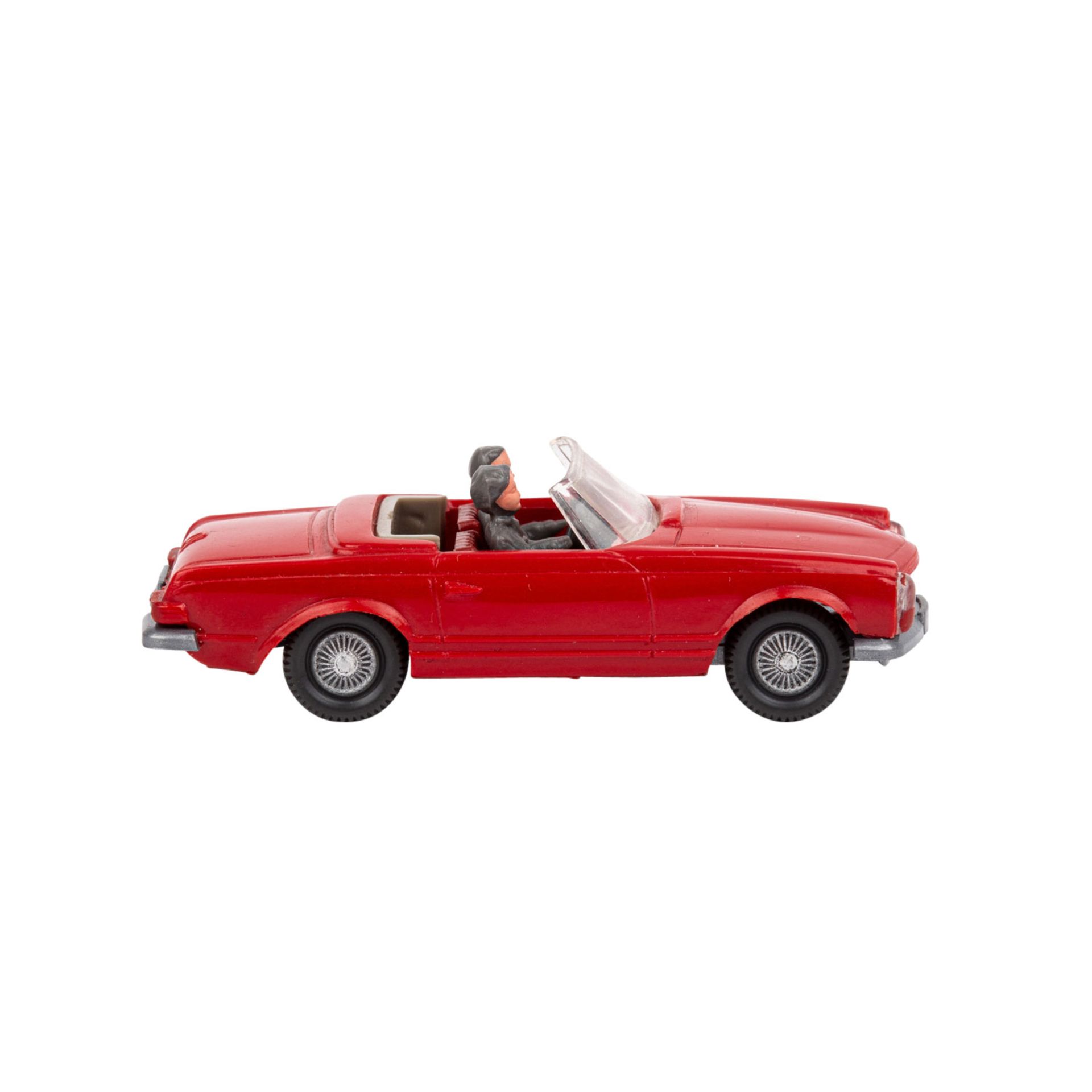 WIKING Mercedes 230 SL/250 SL Cabrio, 1966-68, rote Karosserie mit Figuren und eingese - Image 4 of 5