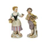 MEISSEN zwei Gärtnerkinder, 1860-1924,