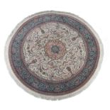 Orientteppich mit Seide. KHOTAN/CHINA, rund, D.: 305 cm.