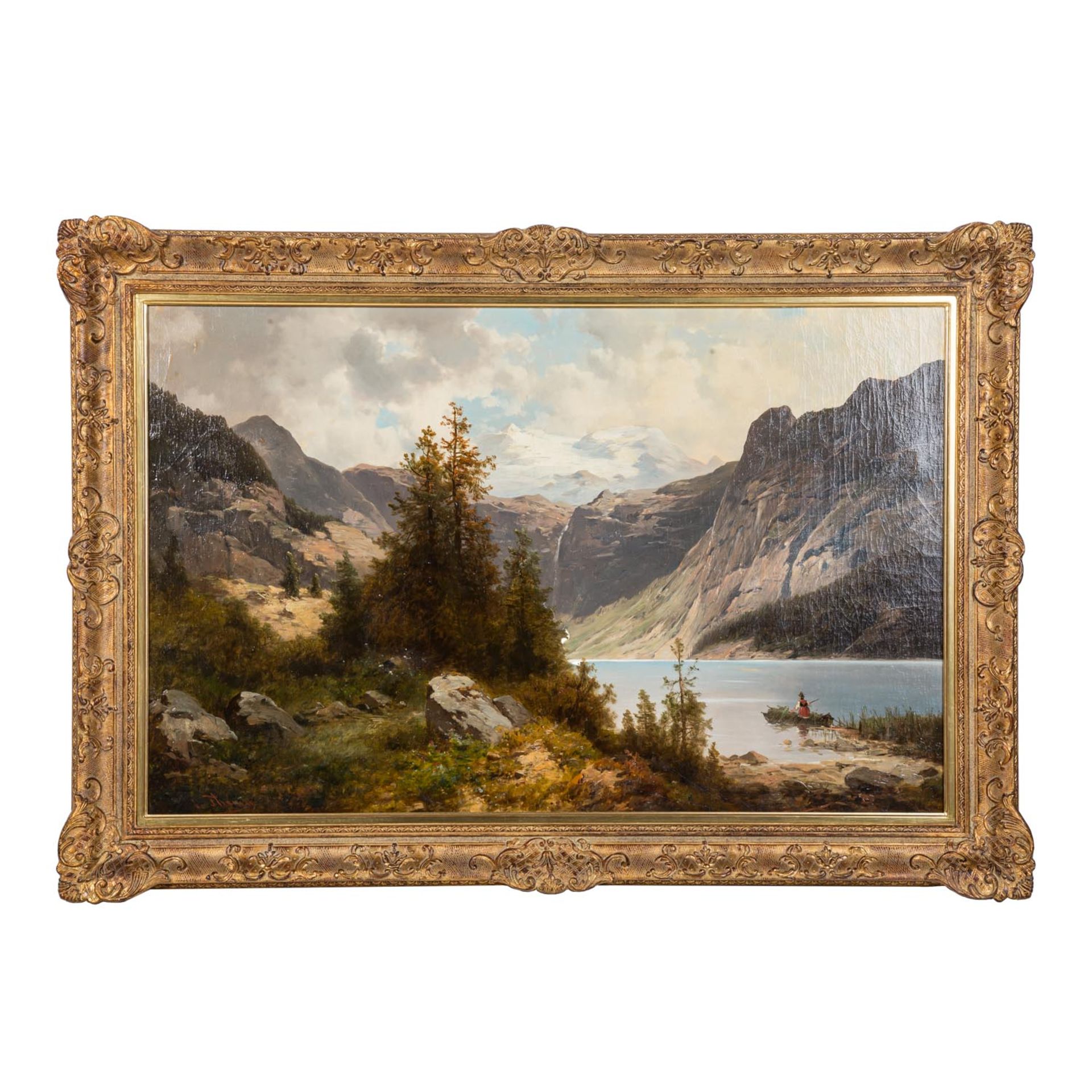 THOMA, JOSEF (1828-1899) "Gebirgssee" - Bild 2 aus 4