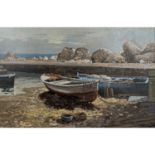 DECORSI, NICOLA (1882-1956) "Hafen mit Fischerbooten"