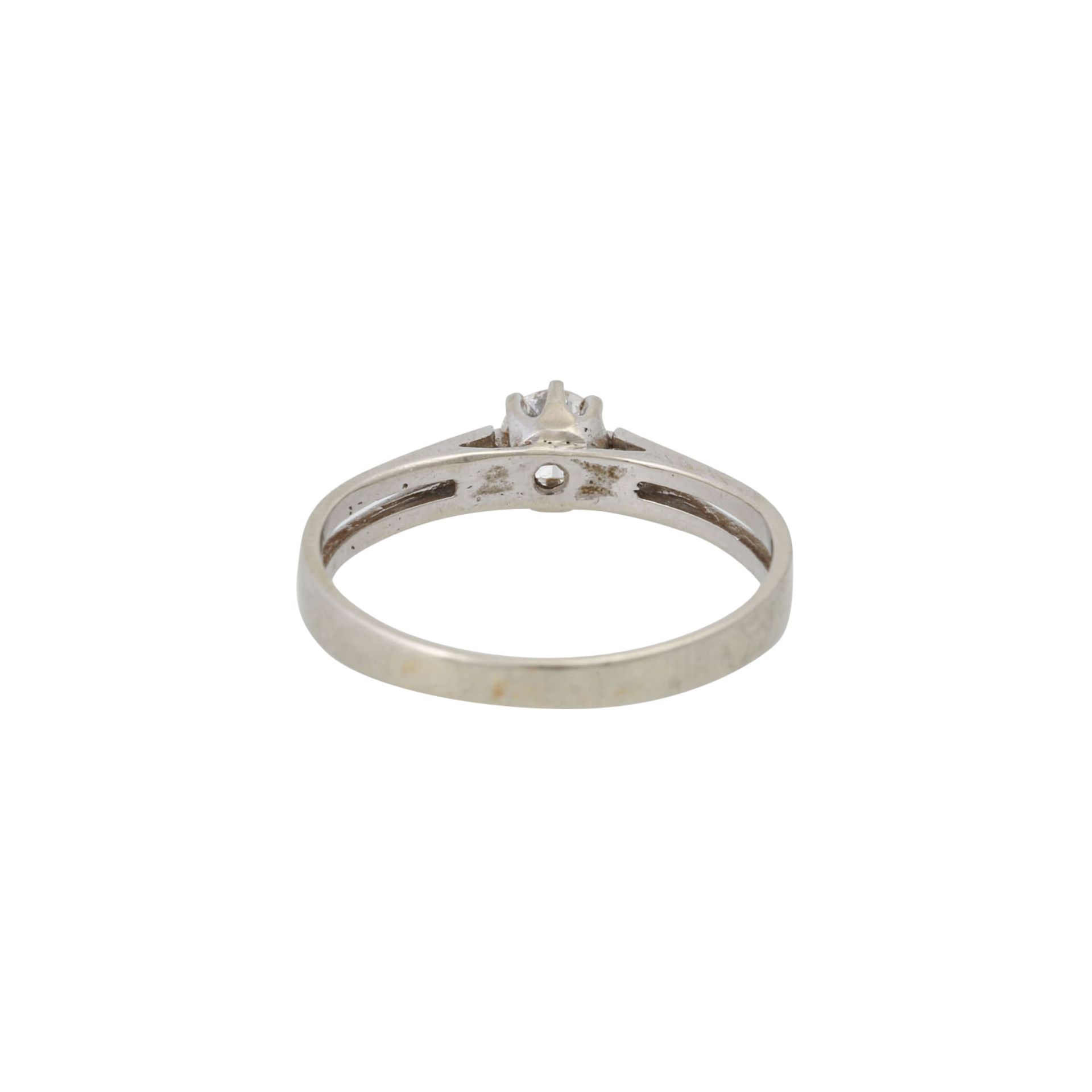 Solitärring mit Brillant von ca. 0,3 ct,  - Bild 4 aus 5