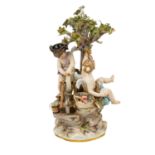 MEISSEN Figurengruppe "Amoretten am Schleifstein", 1860-1924,