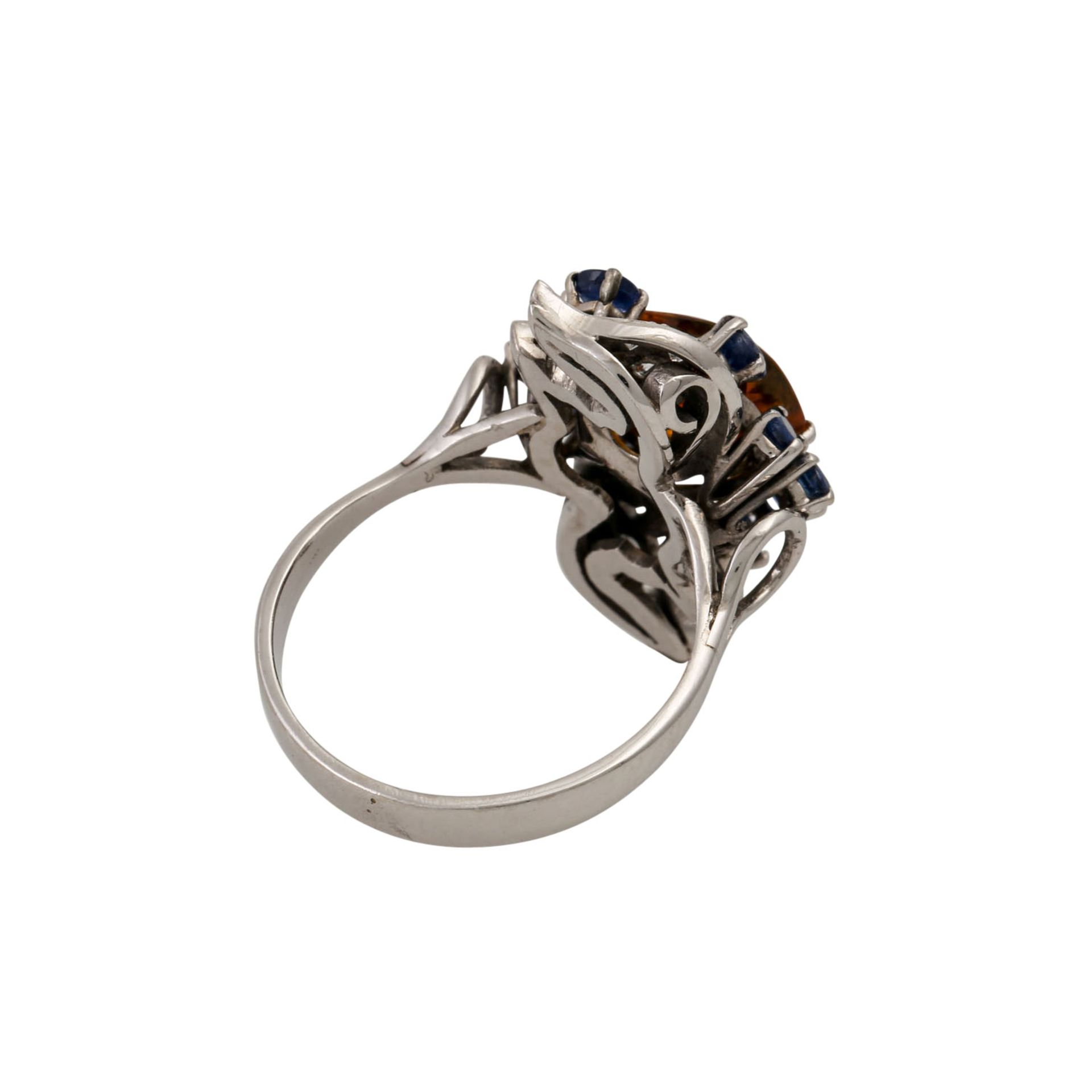 Ring mit orangefarbenem Saphir - Image 3 of 4