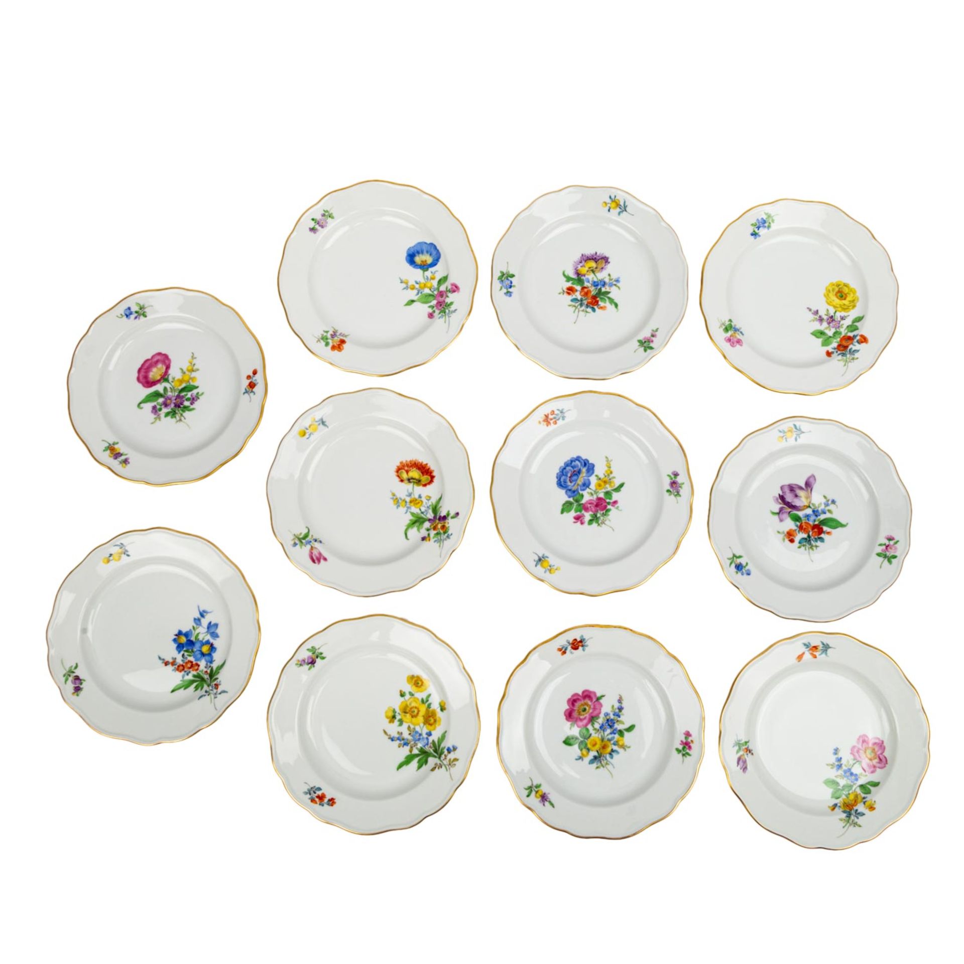 MEISSEN Serviceteile "Deutsche Blume", 20.Jh. - Image 5 of 6