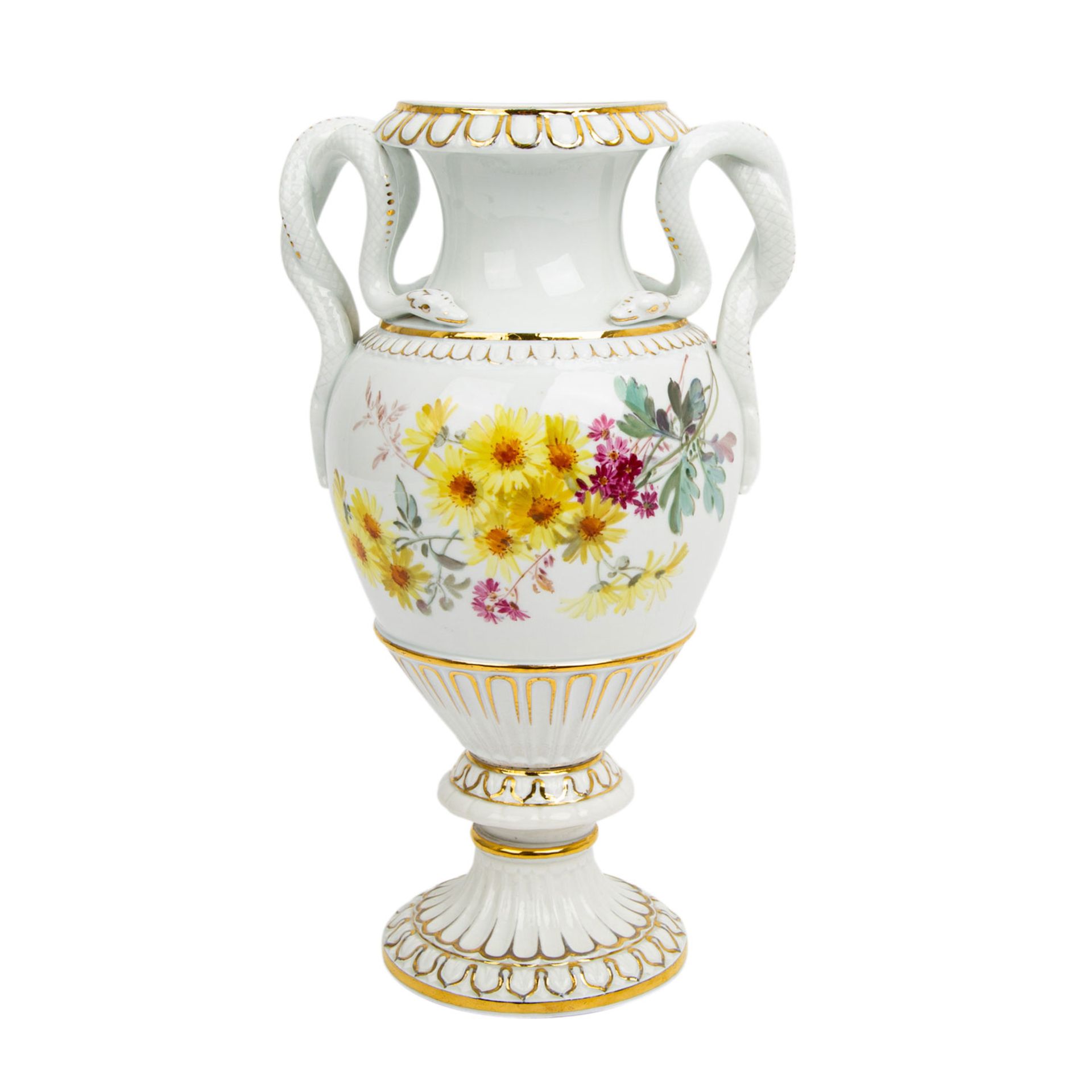 MEISSEN Schlangenhenkelvase, 1860-1924,