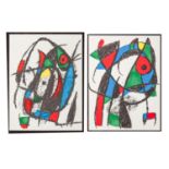 MIRO, JOAN, nach (1893-1983), 2 Lithographien aus "Der Lithograph",