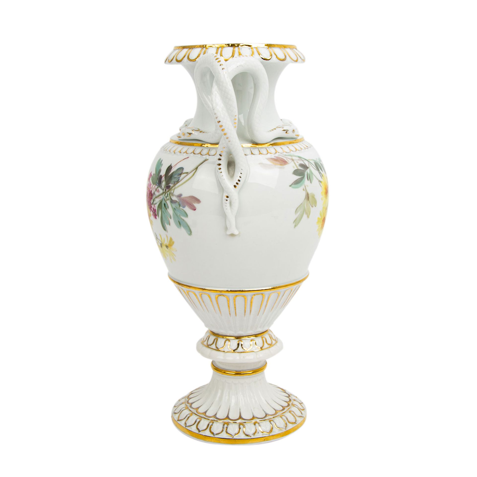 MEISSEN Schlangenhenkelvase, 1860-1924, - Image 2 of 6