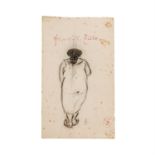 ZILLE, HEINRICH (1858-1929) "Frau mit dem Rücken zugewandt in Unterhemd und Pantoffeln"