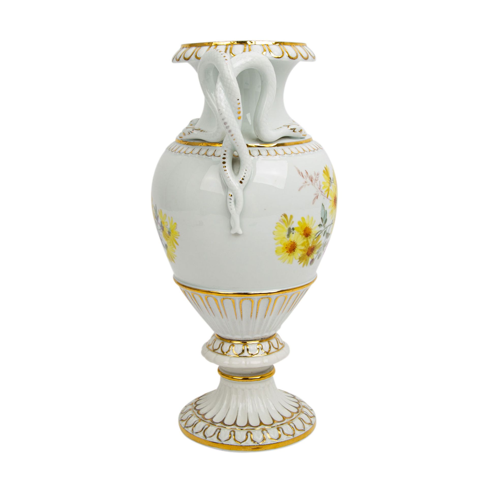 MEISSEN Schlangenhenkelvase, 1860-1924, - Image 4 of 6