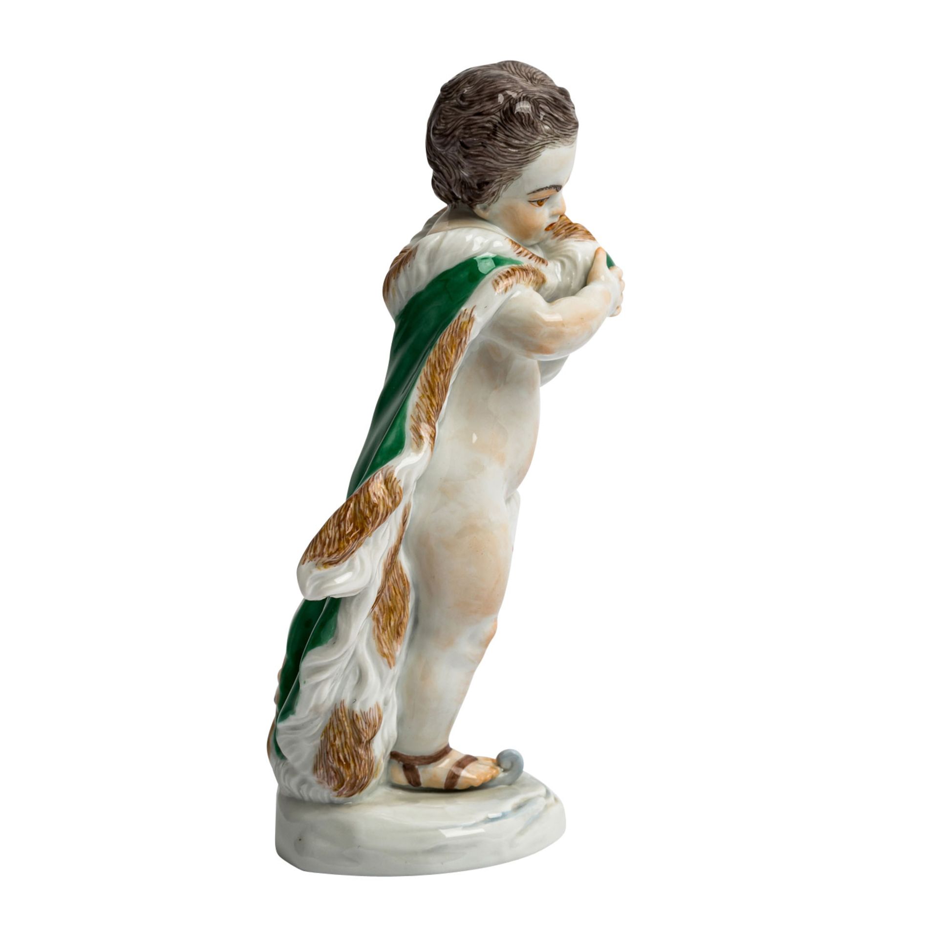 MEISSEN Putto Allegorie 'Der Winter', 1. Wahl, 20. Jhd. - Image 4 of 8