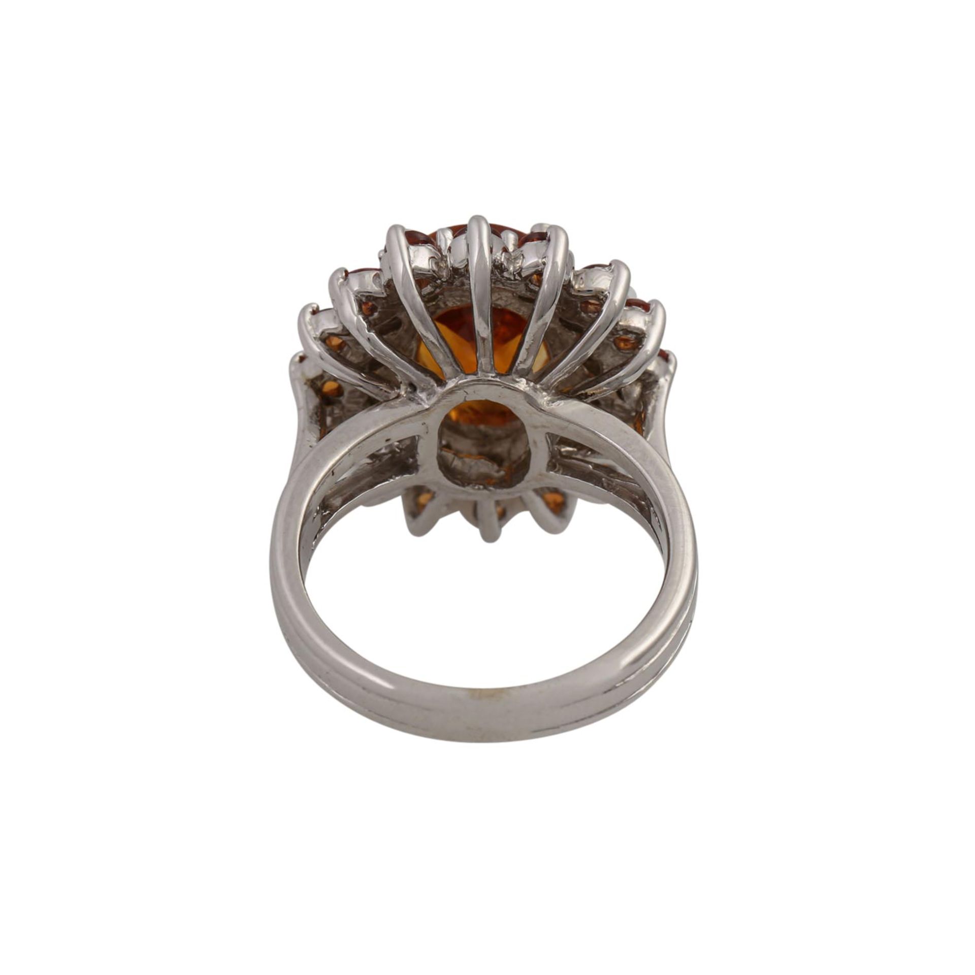 Ring mit Citrin ca. 3,4 ct und Brillanten - Image 4 of 4