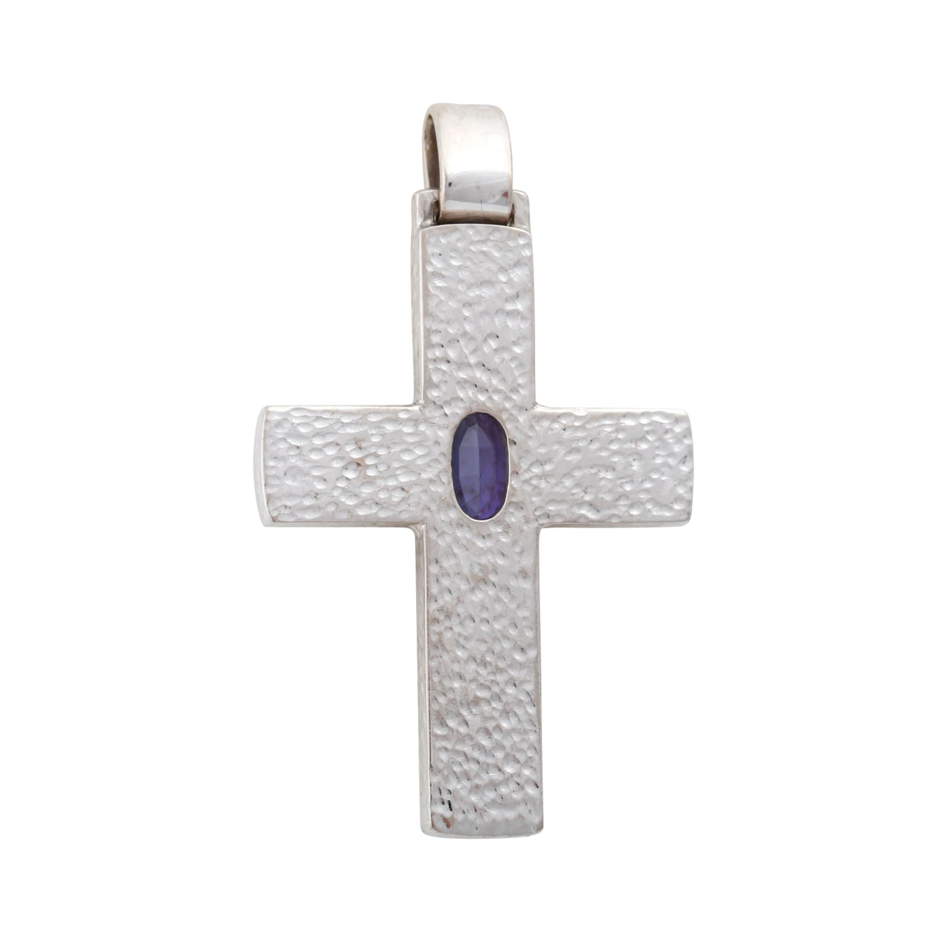 Anhänger "Kreuz" mit Tansanitcabochon - Image 3 of 5