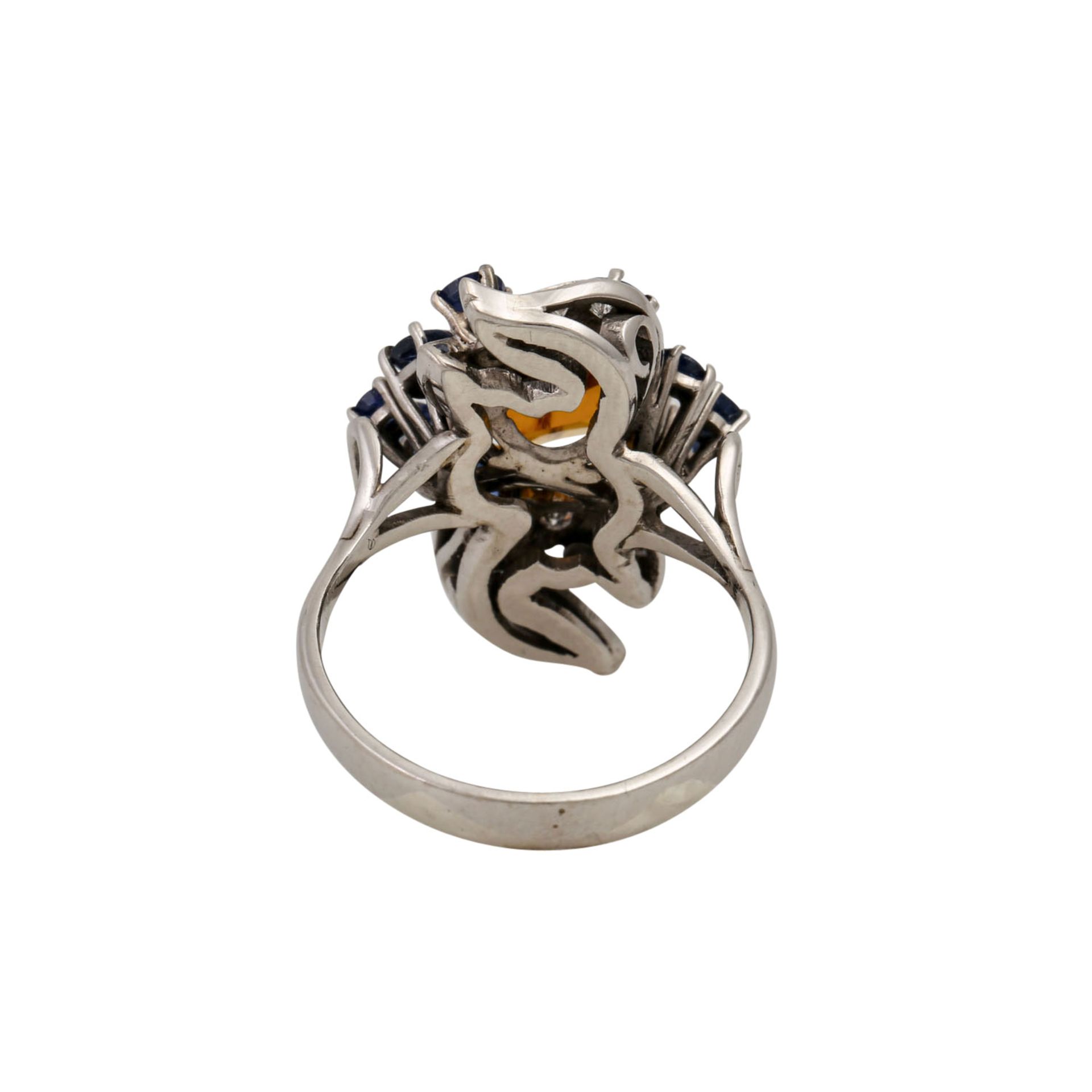 Ring mit orangefarbenem Saphir - Image 4 of 4