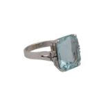 Ring mit Aquamarin ca. 9 ct