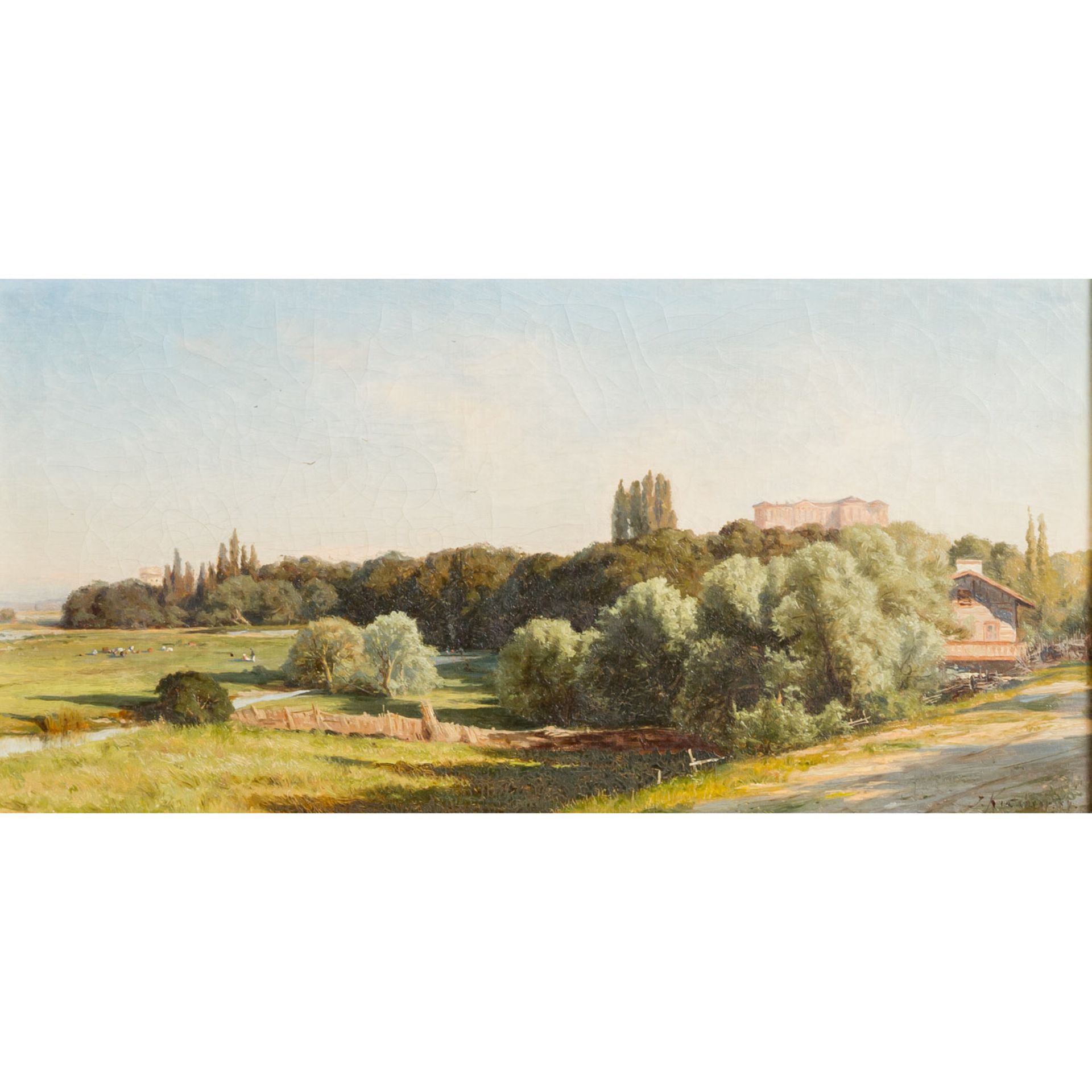 KRATSCHKOWSKIJ, JOSEF JESTAFIEWITSCH (auch Krackovskij, Iosif E., 1854-1914), "Landschaft mit Schlos