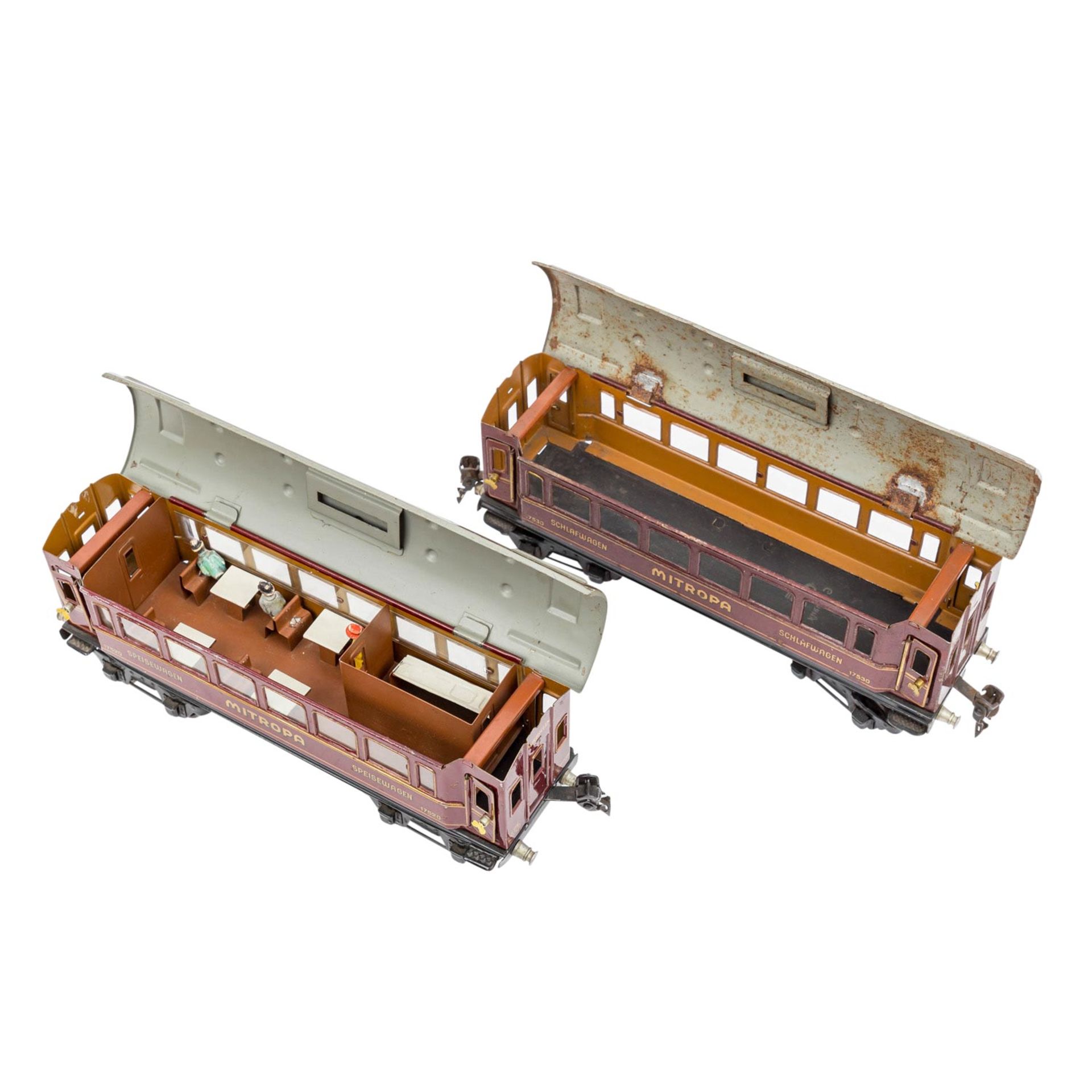 MÄRKLIN zwei "Mitropa"-Wagen, Spur 0, 1934-1951 - Image 4 of 5