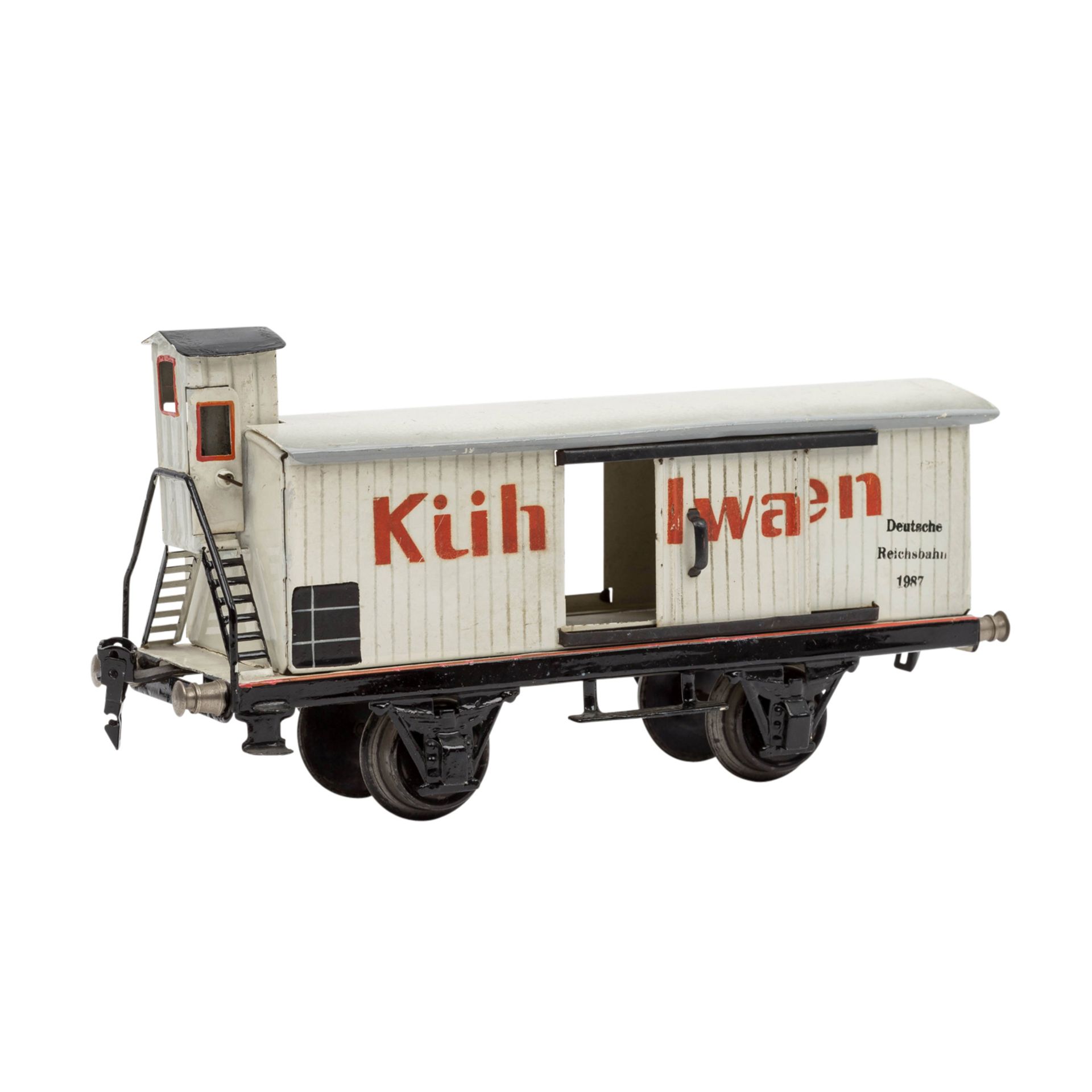 MÄRKLIN zwei Personenwagen und ein Kühlwagen, Spur 1, 1925-1937, - Image 7 of 8