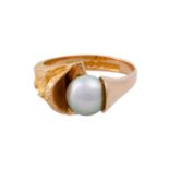 LAPPONIA Ring mit hellgrauer Perle,