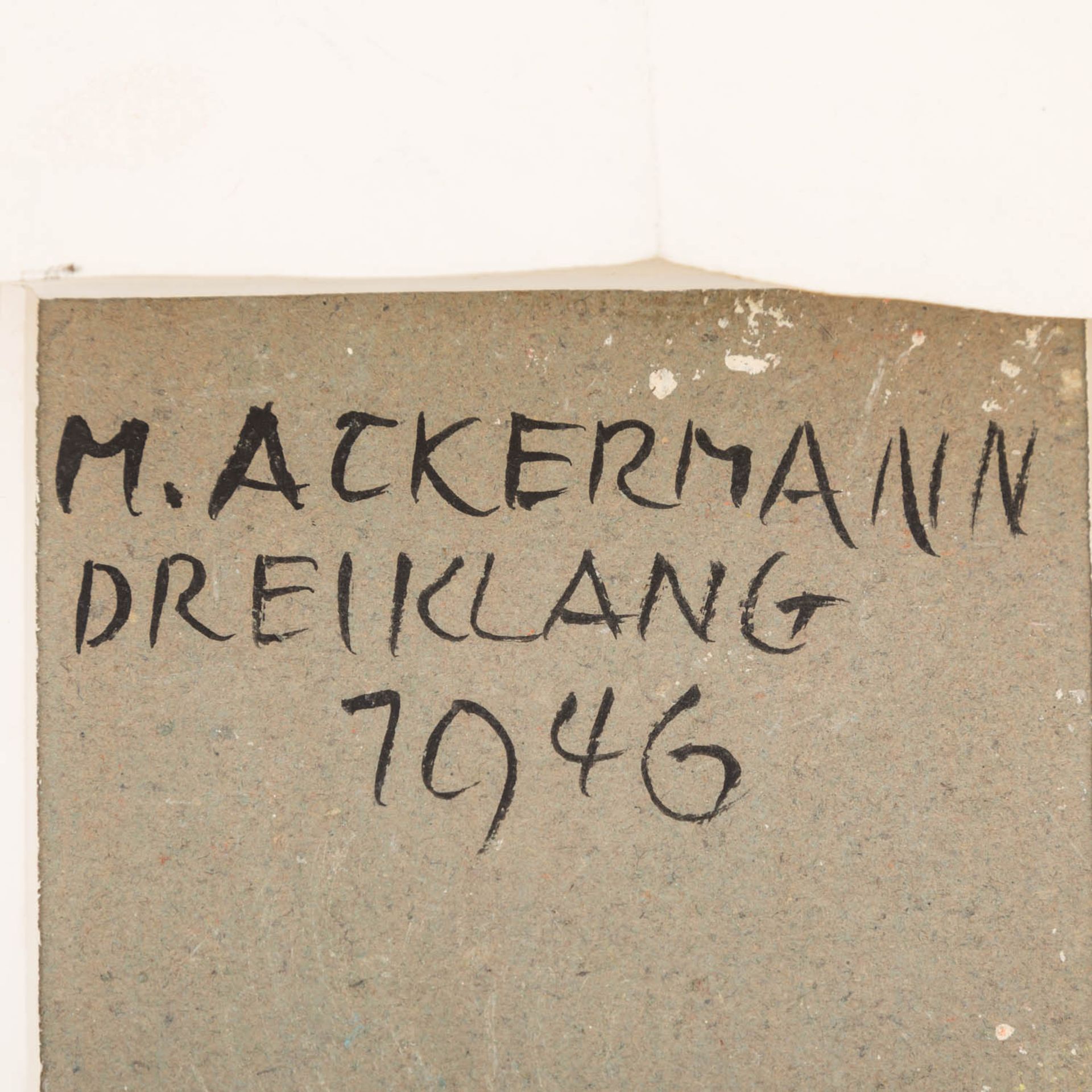 ACKERMANN, MAX (1887-1975, Prof. an der Akad. Stuttgart), "Dreiklang", - Image 4 of 5